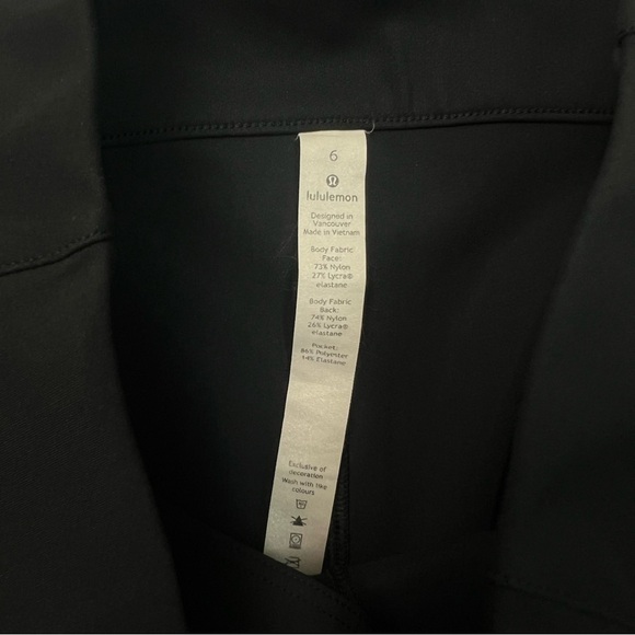 LULULEMON Pants Womens 6 Black Here to There High Rise Active Casual 7/8 - Picture 7 of 10
